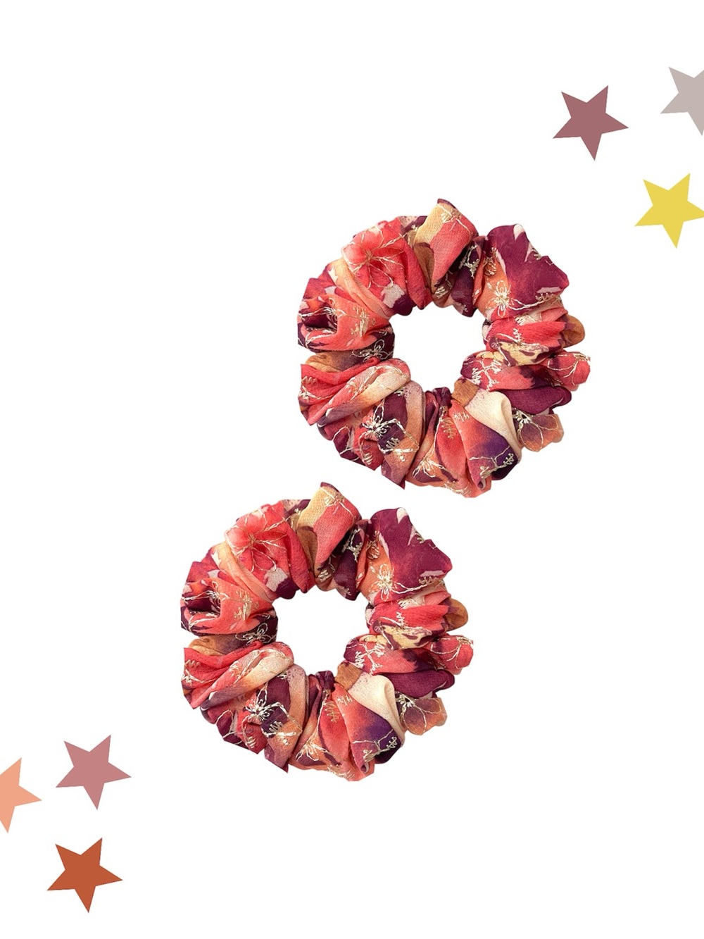 Floral Patterned Scrunchie Set - Picture 2 of 9
